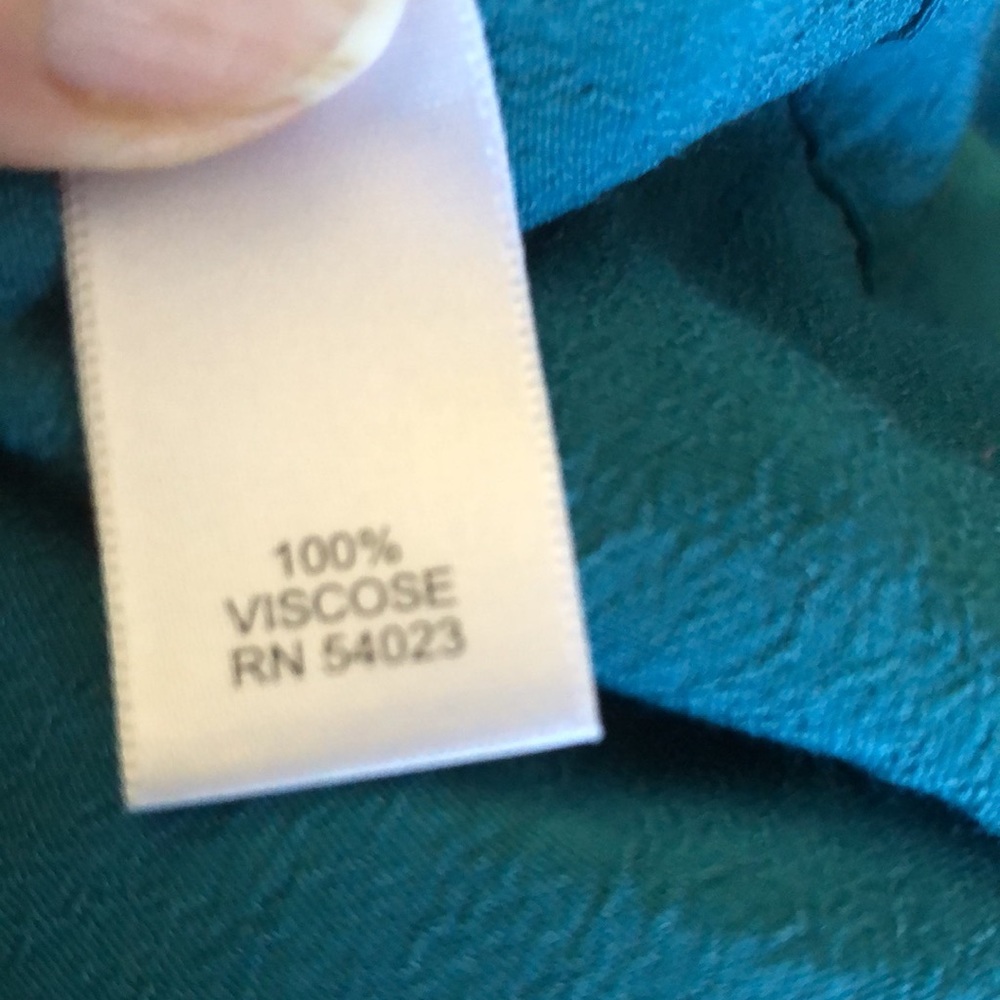 Banana Republic | turquoise long sleeved blouse - Picture 10 of 12